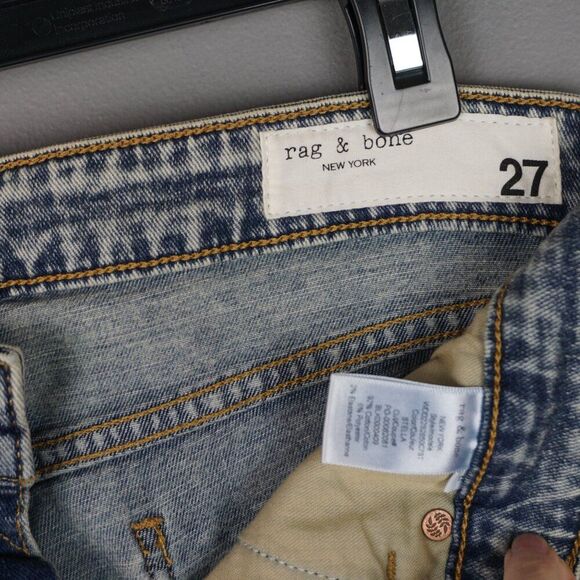 New Rag & Bone Cate Mid-Rise Acid Wash Skinny in Stella size 27 - Picture 14 of 15